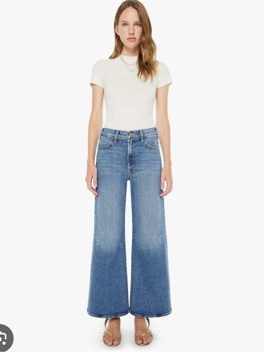 NWT Hustler Roller Ankle Jeans in Slip and Fall Medium Blue Denim - 28